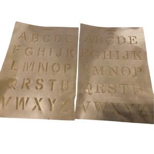 Lot Of 2 Stencils Art Crafts Diy School Kids 1 inch Drawing Projects